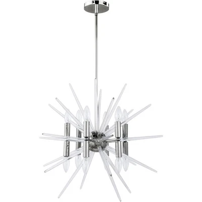 Lámpara de araña Dainolite Lighting VEL-2412C-PC Vela cromada pulida Foto 1 de 4