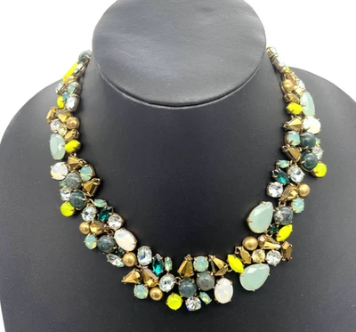 Редкий J. Crew ожерелье Spring Bloom граненый кристалл заявление - Изображение 1 из 4