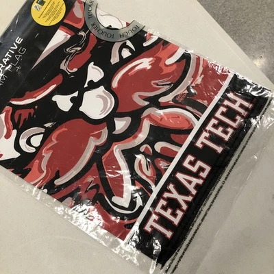 Texas Tech Red Raiders Gamuza Jardín Bandera Dos Caras 12.5 X 18 Justin Patten NCAA Foto 1 de 4