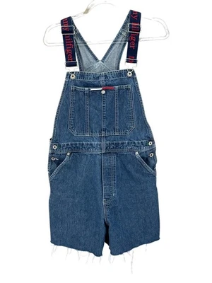 Винтажные женские шорты Tommy Hilfiger средний размер джинсовая ткань с надписью Y2K мешковатые плотник - Изображение 1 из 4