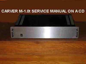 MANUAL DE SERVICIO CARVER M-1.0t las 37 páginas en un cd-rom envío gratuito el mismo día - Imagen 1 de 1