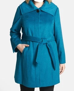 Ellen Tracy Women's Outerwear Winter Wool Angora jacket X-mas coat plus 2X $330 - Picture 1 of 10