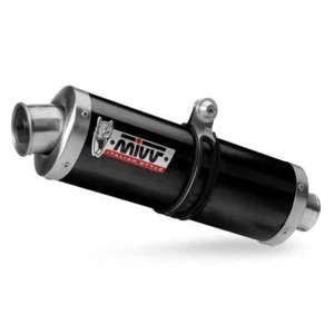 Mivv exhaust slip-on Oval approved black steel Yamaha Tenere 700 2019-2023 - Picture 1 of 10
