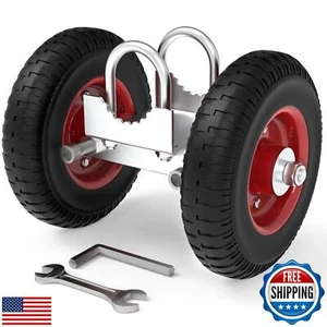 Blütezeit 8-inch Rolling Gate Wheels, Double U-Bolts Heavy Duty Gate Rollers, - Picture 1 of 5