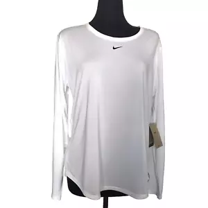 Nike Dri-FIT Training Women's X Large White Long Sleeve T-shirt DD0641-100 NWT - Picture 1 of 11