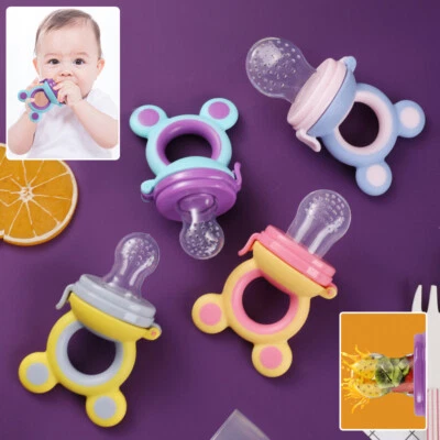 Teethers Baby Food Feeder Fruit Bite Bag Pacifier Feeding Dummy Safety Vegetable - Image 1 of 4