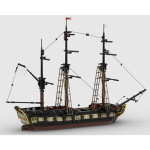 MOC-65878 5th Rate Frigate Heavy Frigate with Gun Deck and Interior 1901 Pieces - Picture 1 of 5
