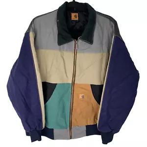 Carhartt Reworked Duck Canvas Quilt Lined Work Jacket Men's Size Fits Large - Picture 1 of 19
