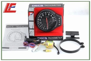125mm RPM gauge 0-11000rpm black face warning lights - Picture 1 of 6