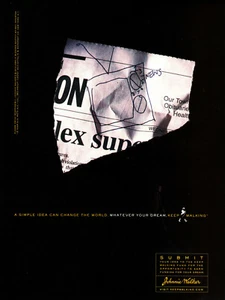 JOHNNIE WALKER WHISKY WERBUNG #41 SELTEN 2001 EINE EINFACHE IDEE KANN DIE WELT VERÄNDERN - Bild 1 von 1