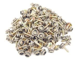 100 SCREW-IN SNAP FASTENERS STUDS BUTTONS 5/8" ANTIQUE BRASS FINISH UPHOLSTERY - Picture 1 of 2