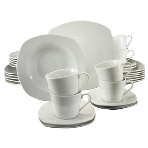 CreaTable 19512 Kombiservice Amelie für 6 Personen + Uni, Porzellan, weiß (1 Set - Bild 1 von 4