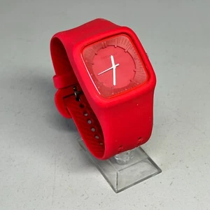 Converse Watch VR004 Wide Rubber Strap Red Quartz WORKING - Picture 1 of 15