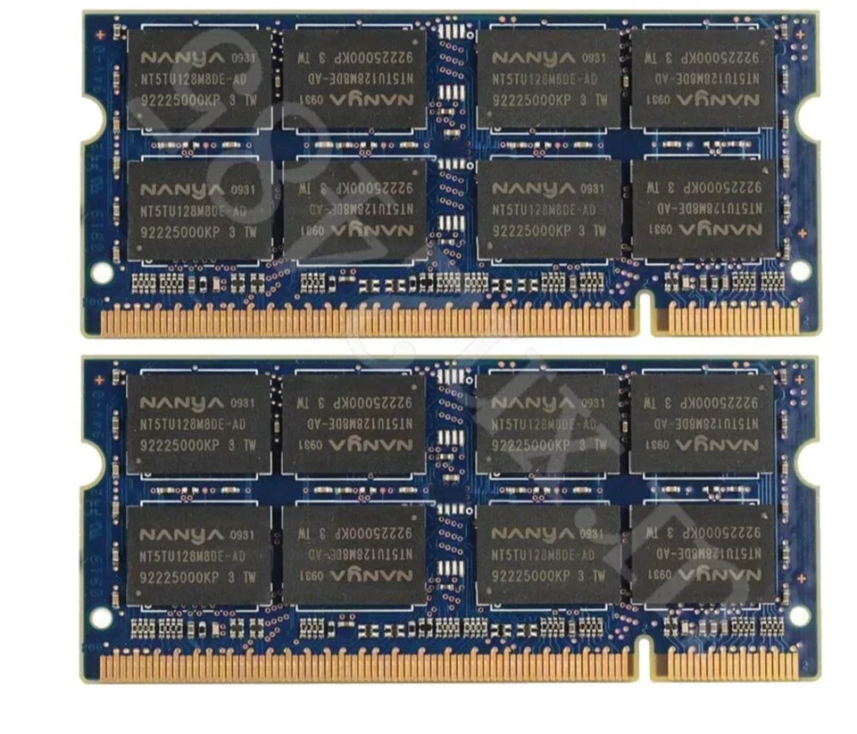 NANYA 2GB(2x1GB)PC2-5300S 667MHz  DDR2 RAM MEMORY LAPTOP MACBOOK APPLE - Image 1 of 3