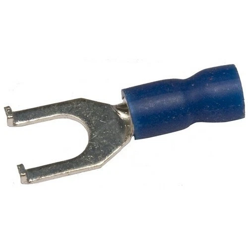 Vinyl Insulated Flange Fork/Spade Terminals - Blue - 6 Size - MORRIS-11770 - Image 1 of 1