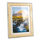 A4 Certificate Photo Picture Frame  Wall Desk Mountable Grey Natural 2 Tone Gift