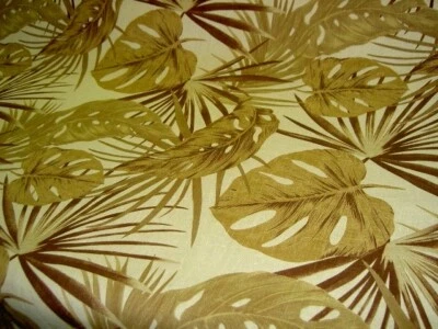 3 Yards Midcentury Tropical Linen Mavi In Camel - Image 1 of 4