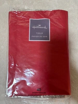 Hallmark Red Tissue Paper 40ct Pack Sealed Factory New  - Image 1 of 3