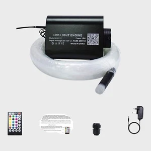 APP Sound Activated LED Fiber Light For Home And Car 550pcs 4m 0.75mm - Picture 1 of 7