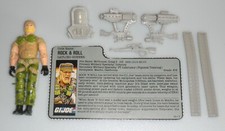 1989 GI Joe Rock & Roll v2 Gatling Gunner Figure with File Card *100% Complete