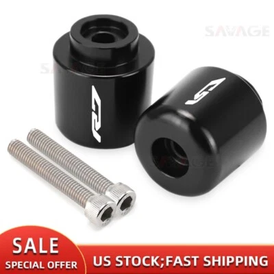 Tapas de extremos de barra de agarre de manillar CNC para YAMAHA YZF R7 YZFR7 2021-2025 negro Foto 1 de 4