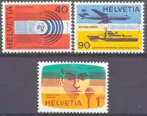 Schweiz 1976 Yvert TS 450/52 U.I.T. MNH Sehr guter Zustand - Bild 1 von 1