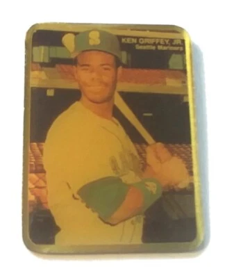 Seattle Mariners Pins Ken Griffey Jr Pin Vintage Fantasy  Collector Baseball Pin - Image 1 of 2