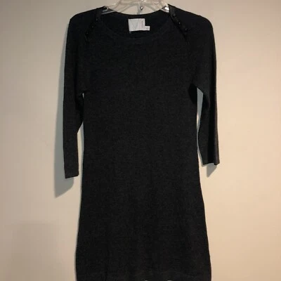 Michael Stars Gray Wool & Cashmere Blend 3/4 Sleeve Sweater Dress Sz 1 EUC - Image 1 of 4