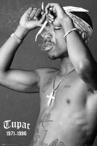 TUPAC - SMOKING POSTER 24x36 - MEMORIAL 2000 - Picture 1 of 1