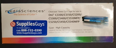 Nuevo cartucho de tóner Media Sciences cian alta capacidad para impresoras OKI MS5000C Foto 1 de 4