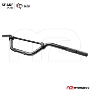 MANUBRIO STERZO NERO ANODIZZATO PIEGA ALTA CON TRAVERSINO Ø22mm UNIVERSALE MOTO - Foto 1 di 5