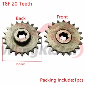 Piñón de caja de cambios delantero T8F 20T volante de inercia dentado de cadena para moto ATV Minimoto 43-49cc - Imagen 1 de 10