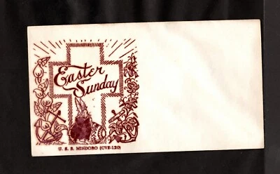 U.S.S. Mindoro (CVE-120) - Naval Ship's Cover -1950's - Gmahle Cachet - Unused - Image 1 of 2