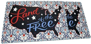 PATRIOTIC VINYL PLACEMAT'S ~ 18"x 13" ~ Set of 2 ~ LAND OF THE FREE - Picture 1 of 1