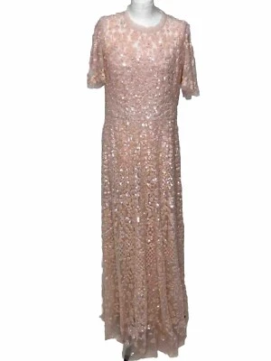Needle & Thread UK18 US14 sequin gown pretty dress pink NEW sequinned pastel - Image 1 of 4