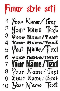 CUSTOM Personalised Your Name Text lettering FUNNY STYLE decal sticker vinyl FS1 - Picture 1 of 6