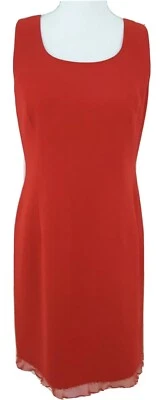 SPENSER JEREMY ~Mujer Talla 8P~ Vestido de Fiesta Rojo Sin Mangas Forrado. Foto 1 de 4