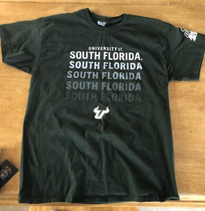  Pre-owned Gildan USF Bulls Green Shirt Size Large - Picture 1 of 5