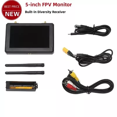 SKYZONE M5F 5" FPV Monitor Low Delay Screen FPV DVR Recording Built-in Receiver - Image 1 of 4