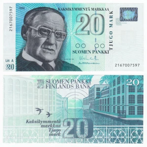 FINNLAND 20 Markkaa 1997 (1993) Litt. A P-123 UNC - Bild 1 von 1