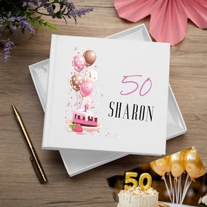 Personalised 50th Birthday Gifts for Her Photo Album UV-622 - Picture 1 of 3