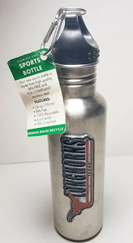 Texas Longhorns Univ UT Stainless Steel Water Bottle Sports Cup 26 oz 750ml Cover
