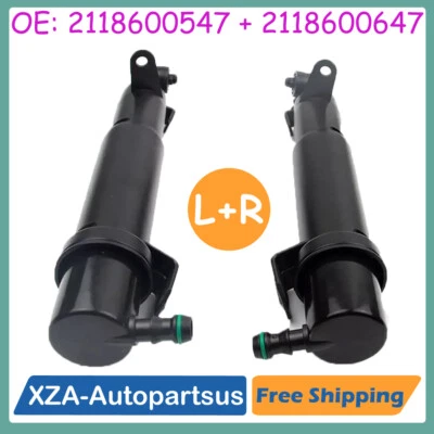 1 Pair Headlight Washer Nozzle Front L+R For Mercedes-Benz W211 E280 E300 Foto 1 de 4