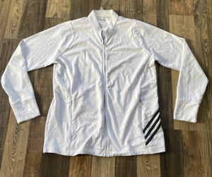 Adidas Golf ClimaLite Full Zip Activewear Jacket Men's L White *Some Stains - Picture 1 of 11