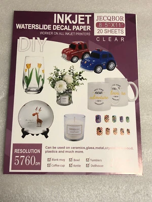 Ink Jet WaterSlide Decal Transfer Paper 8.5”x11” 20 Sheets - Image 1 of 4