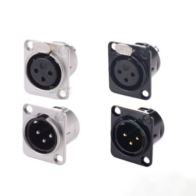 MARKENLOS NEUTRIK XLR conector empotrado de metal enchufe empotrado 3 polos. Contactos de embrague