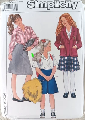 Simplicity 9268 Pattern Dress Jacket Girls Size 10 12 14 Vintage 1980's - Image 1 of 3