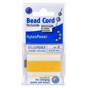 Tarjeta de 2 metros con aguja Griffin Nylon Talla #8 Color Amarillo - Imagen 1 de 1