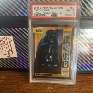 PSA 10 GEM MINT 2024 TOPPS STAR WARS CHROME DARTH VADER #/50 GOLD GALACTIC GEAR - Picture 1 of 2