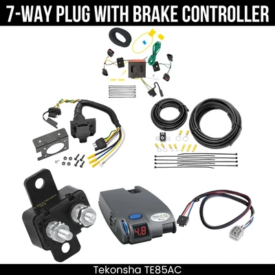 Arnés de cableado de remolque de 7 vías Tekonha + control de freno para Dodge Durango 11-13 Foto 1 de 4